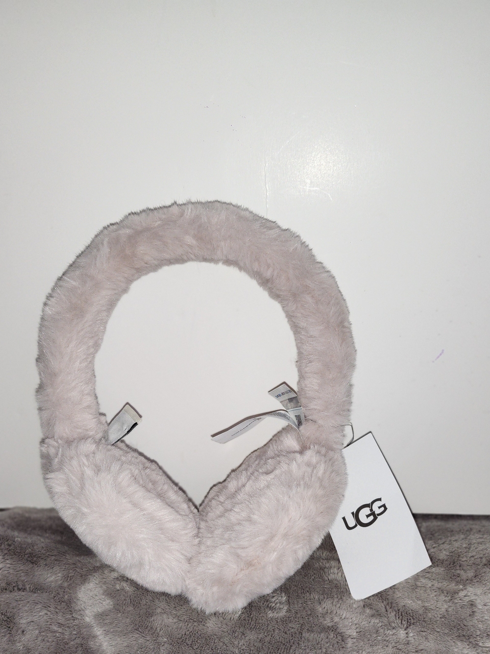 UGG Pink Plush Earmuffs — Soft Faux-Fur Winter Ear Warmers